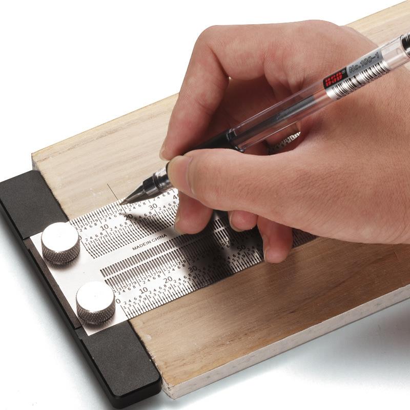 Woodworking And Carpentry - Precyzyjna linijka T-kształtna ze stali nierdzewnej