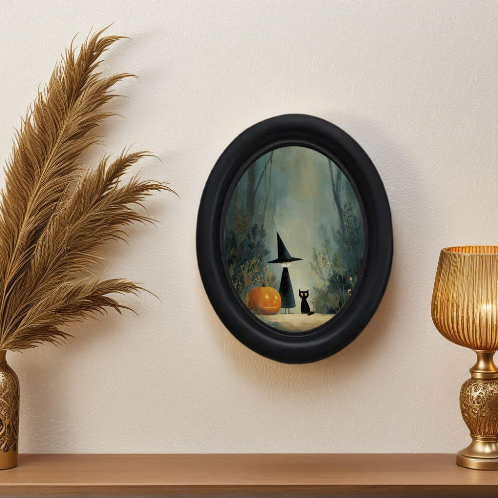 Woodworking Room - Trójwymiarowa, vintage'owa dekoracja ścienna na Halloween