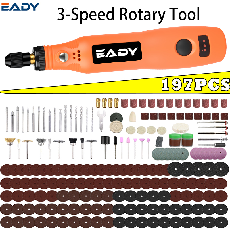 Woodworking Studio - Zestaw bezprzewodowych narzędzi obrotowych USB –