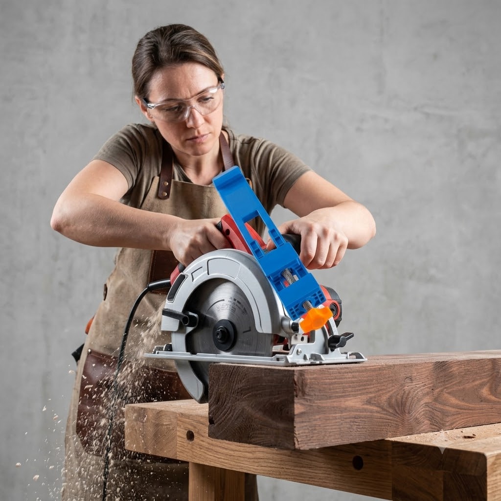 Woodworking Files - Wytrzymała elektryczna pilarka tarczowa z ABS,