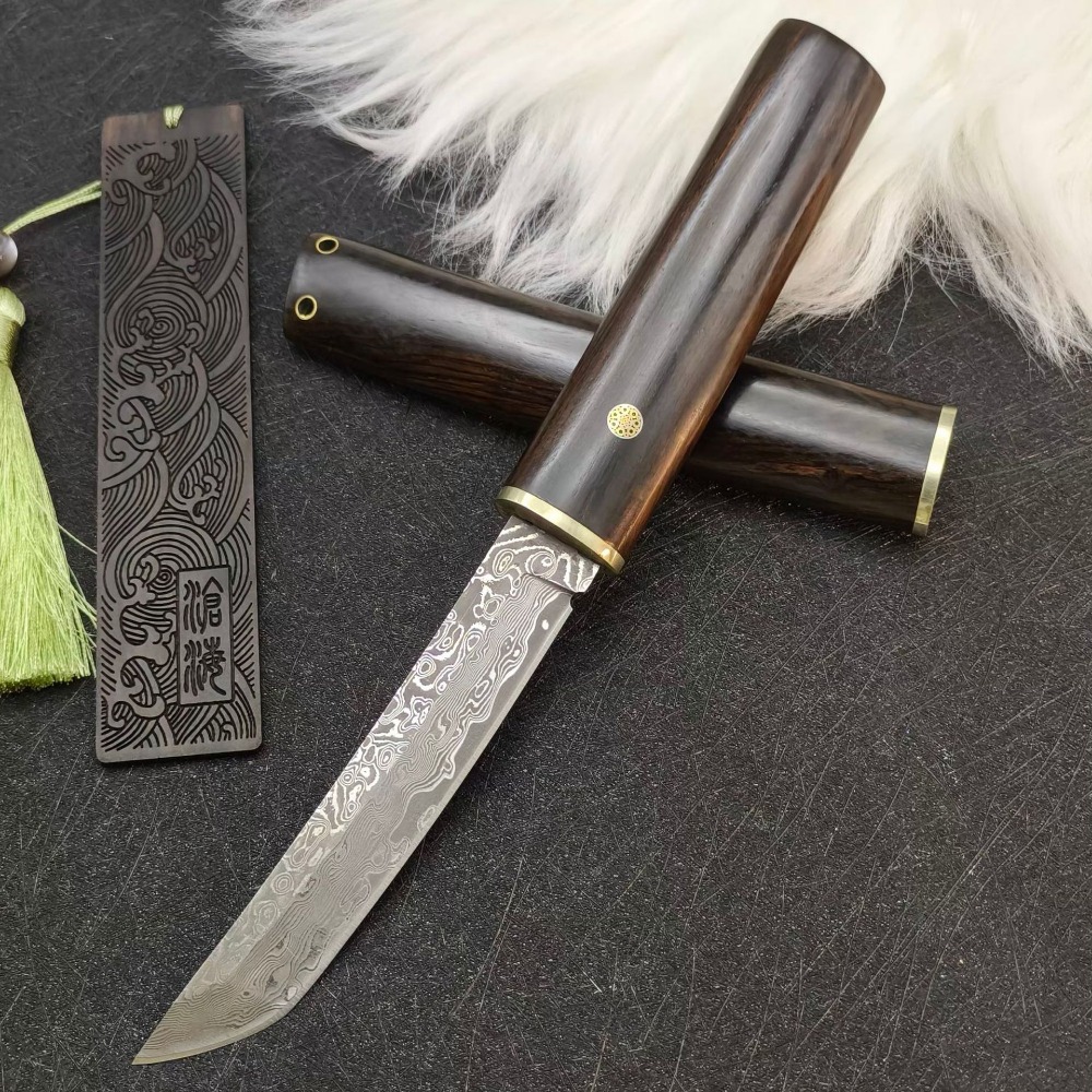 Woodworking Japanese Tools - Nóż ze stali VG10 Damascus Tanto