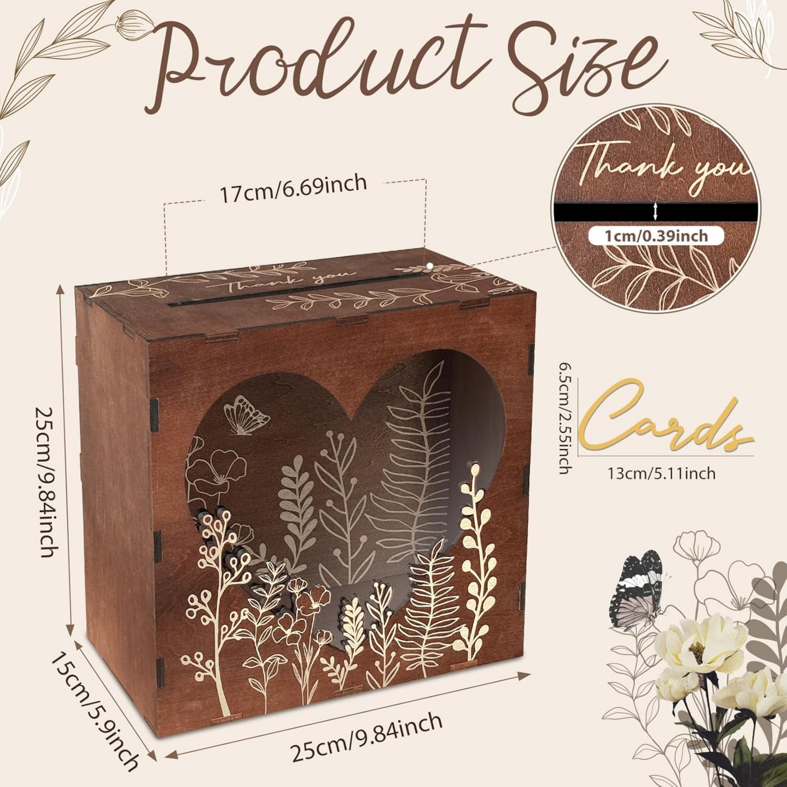 Brązowe pudełko na kartki ślub – Woodworking Show recenzja i cena